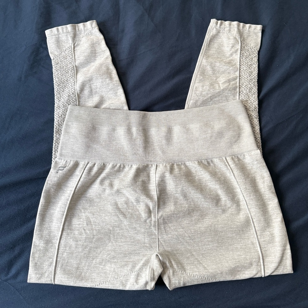 Grey Fabletics Leggings with Mesh Side